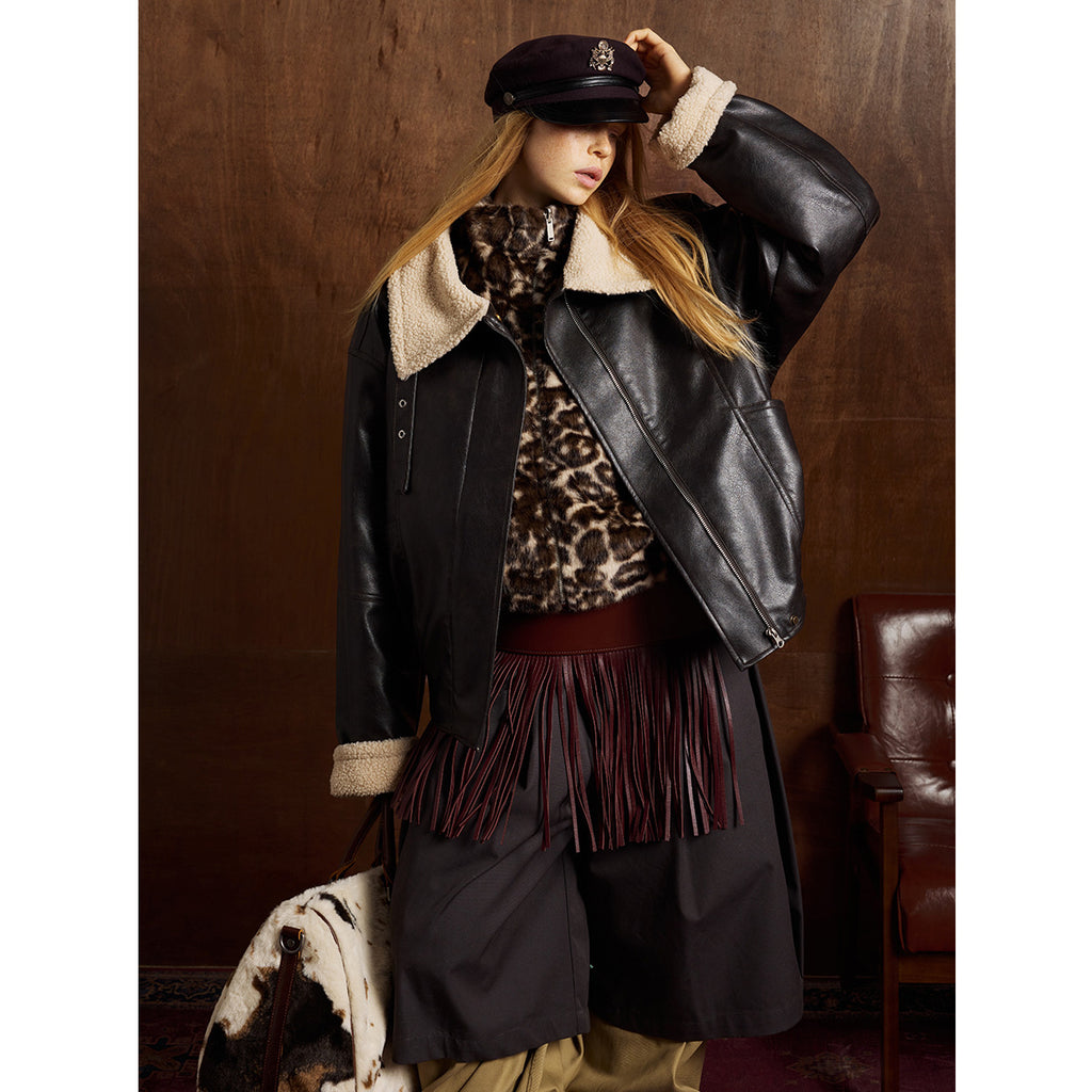 Leather And Cotton Jacket