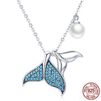 Mermaid silver necklace