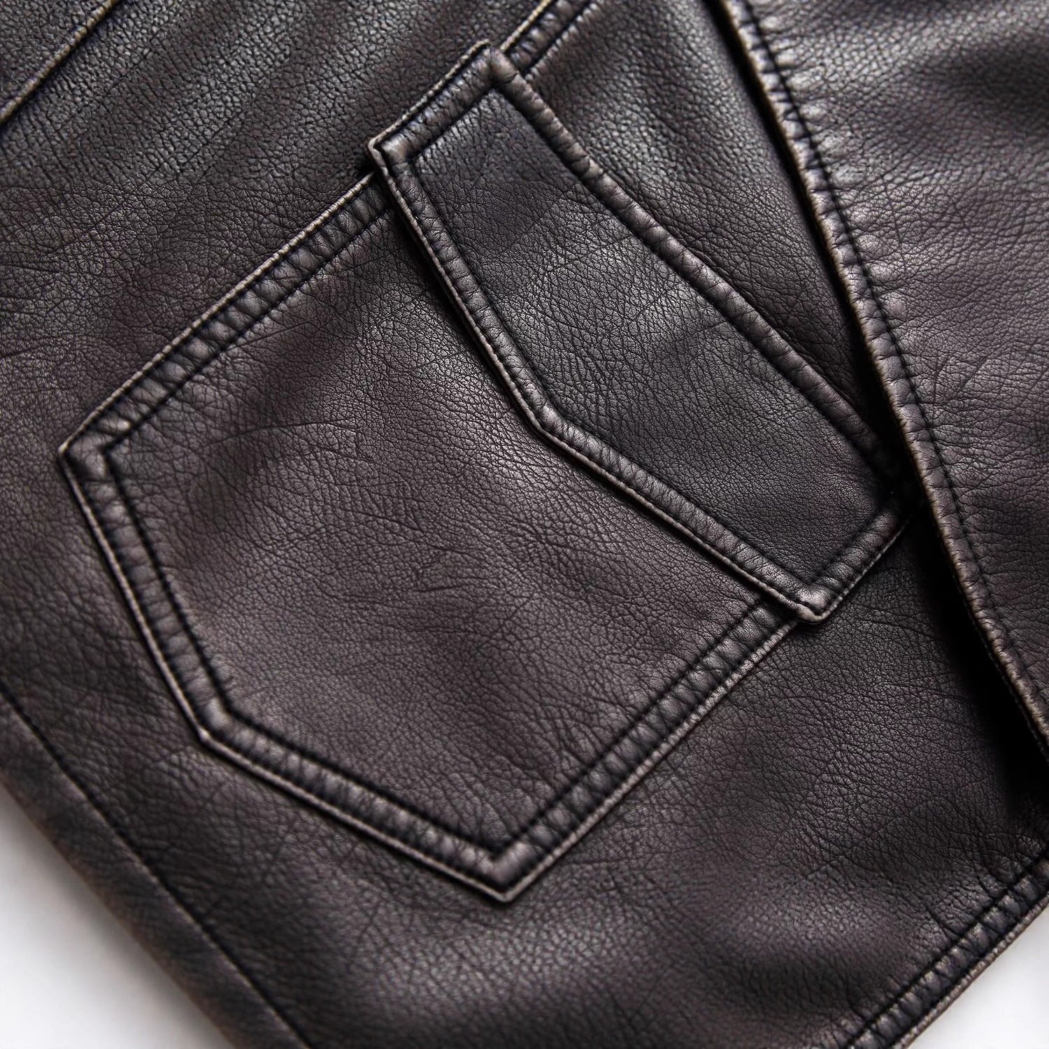Collar pocket with zipper PU vest vest for women in vest