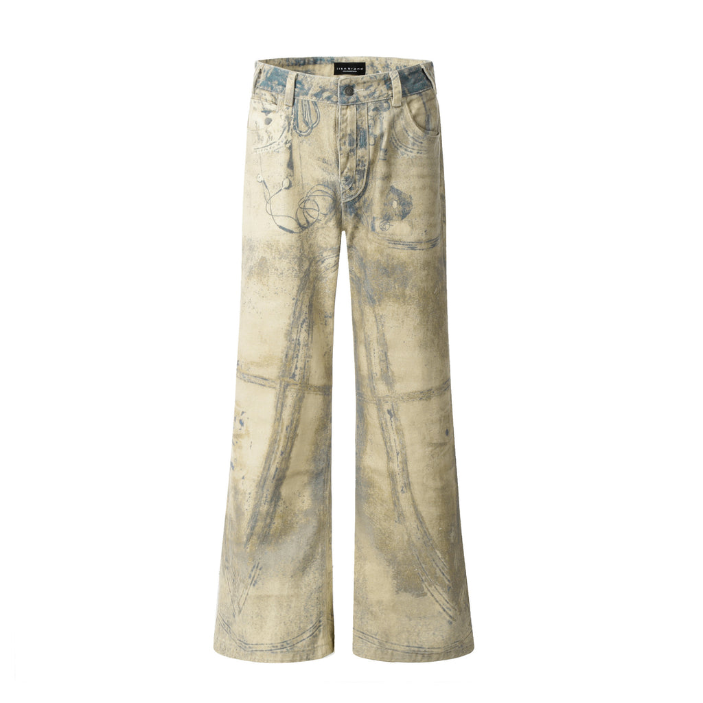 Printed Shell Pattern Denim