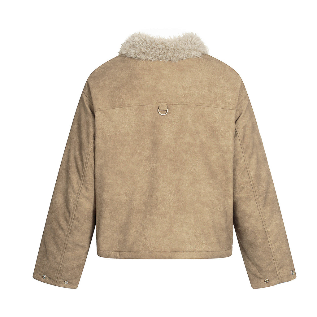 Rose Embroidered Leather Jacket