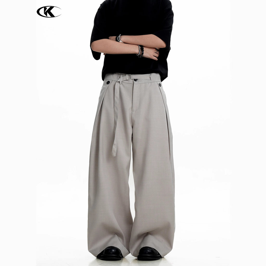 Wide-leg long pants