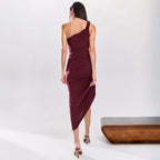 Elegant Sleeveless Asymmetrical Long Dress