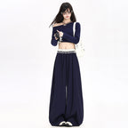 Double Waistband Design Pants