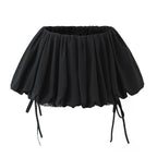 Lace Tulle Flare Skirt