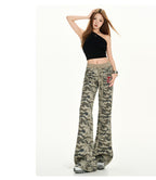 Camouflage Flare Trousers
