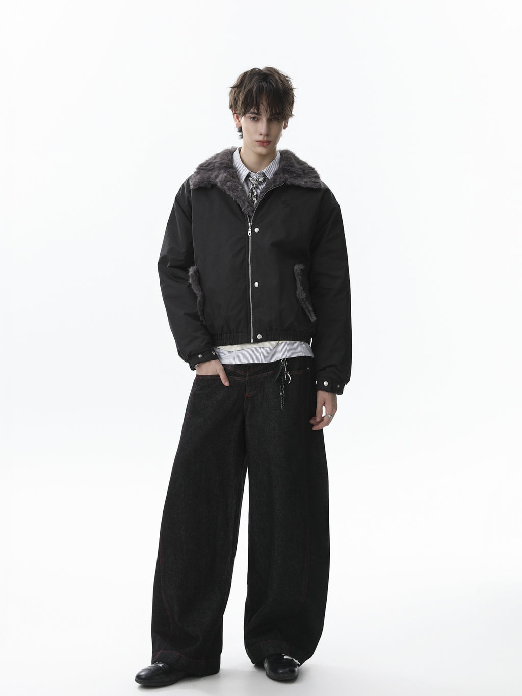 Fur Collar Velvet Jacket