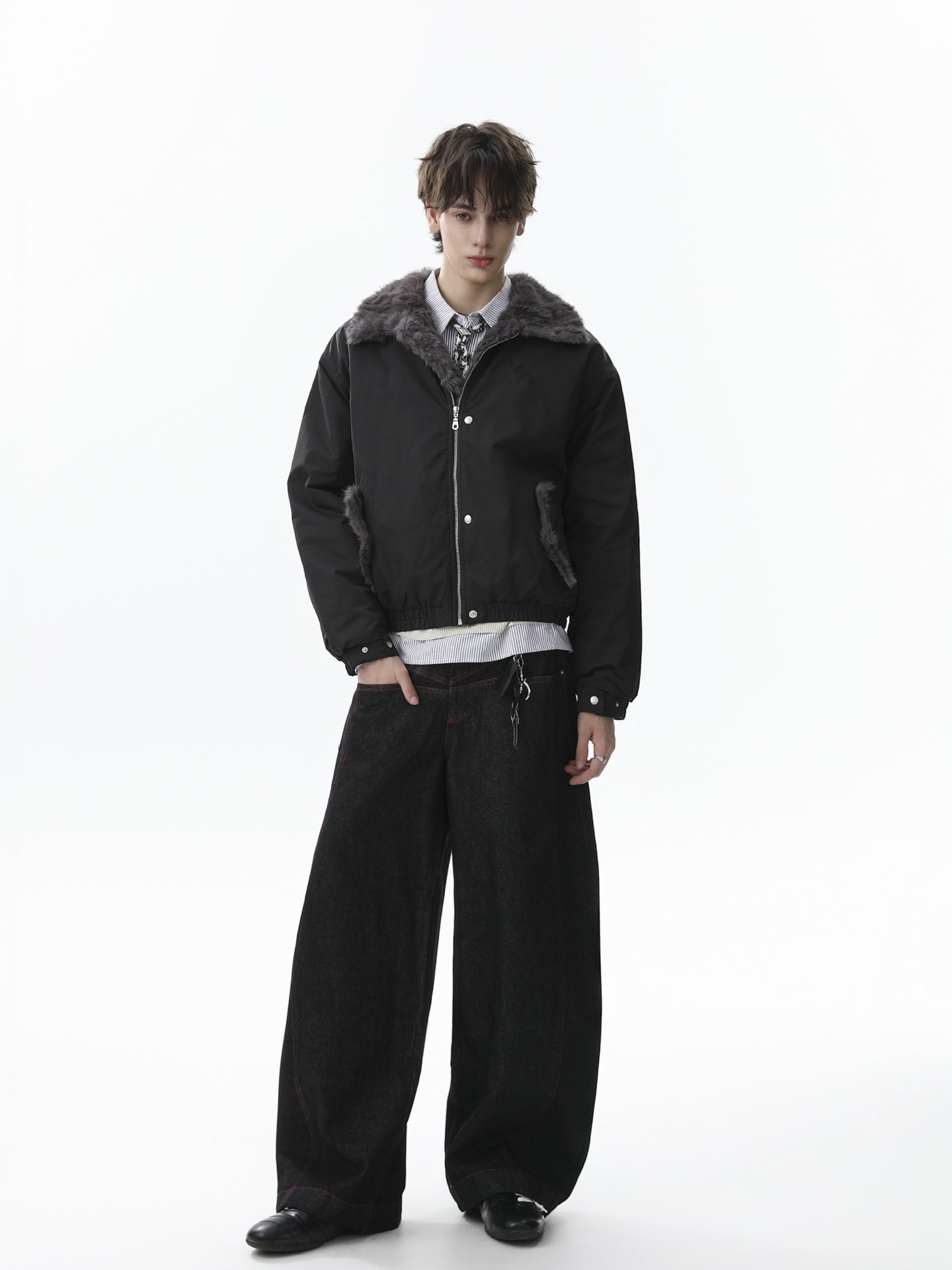 Fur Collar Velvet Jacket