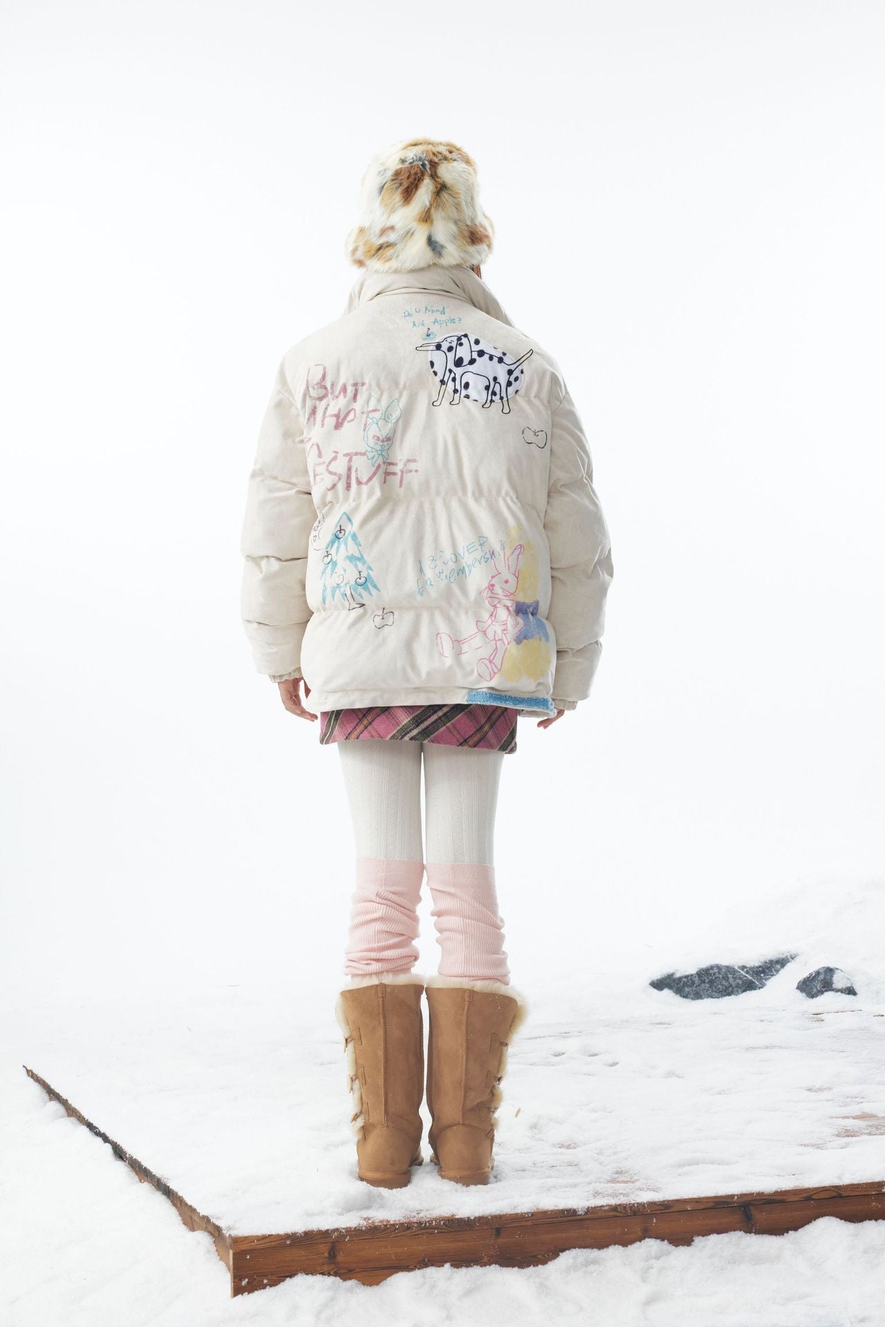 Cotton Graffiti Puffer Jacket