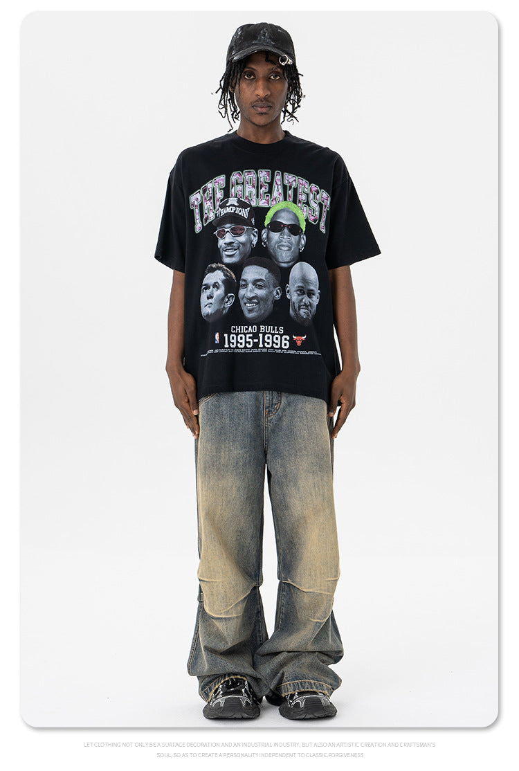 Loose t-shirt with portrait