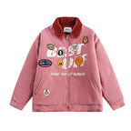 Retro Patch Detail Padded Jacket