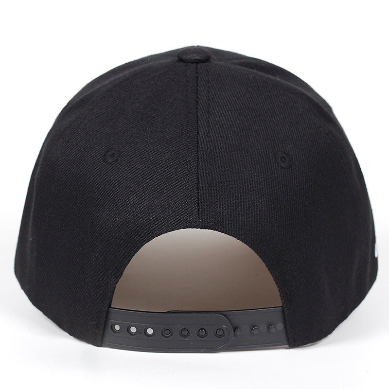 Black Baseball Cap with Embroidery