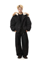 Mountain Carving Warm Puffer Jacket