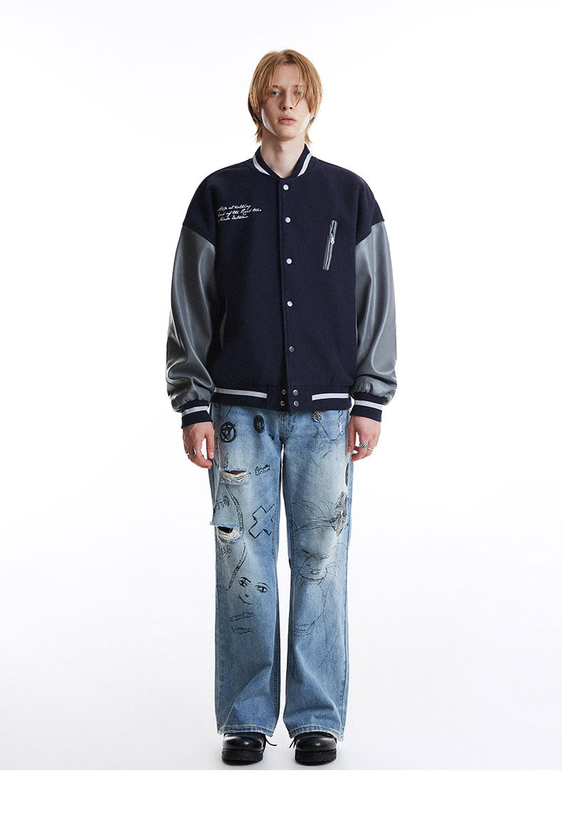 Leather Baseball Jacket