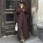 Solid Lapel Trench Coat