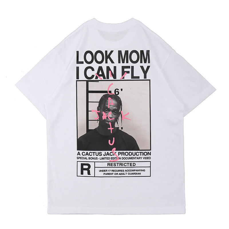 Documentary Same Style Limited Round Neck Loose Short Sleeve T-Shirt