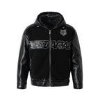 Lamb Wool Spliced Leather Cotton Jacket