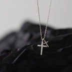 LEUNSA Diamond Cross Necklace