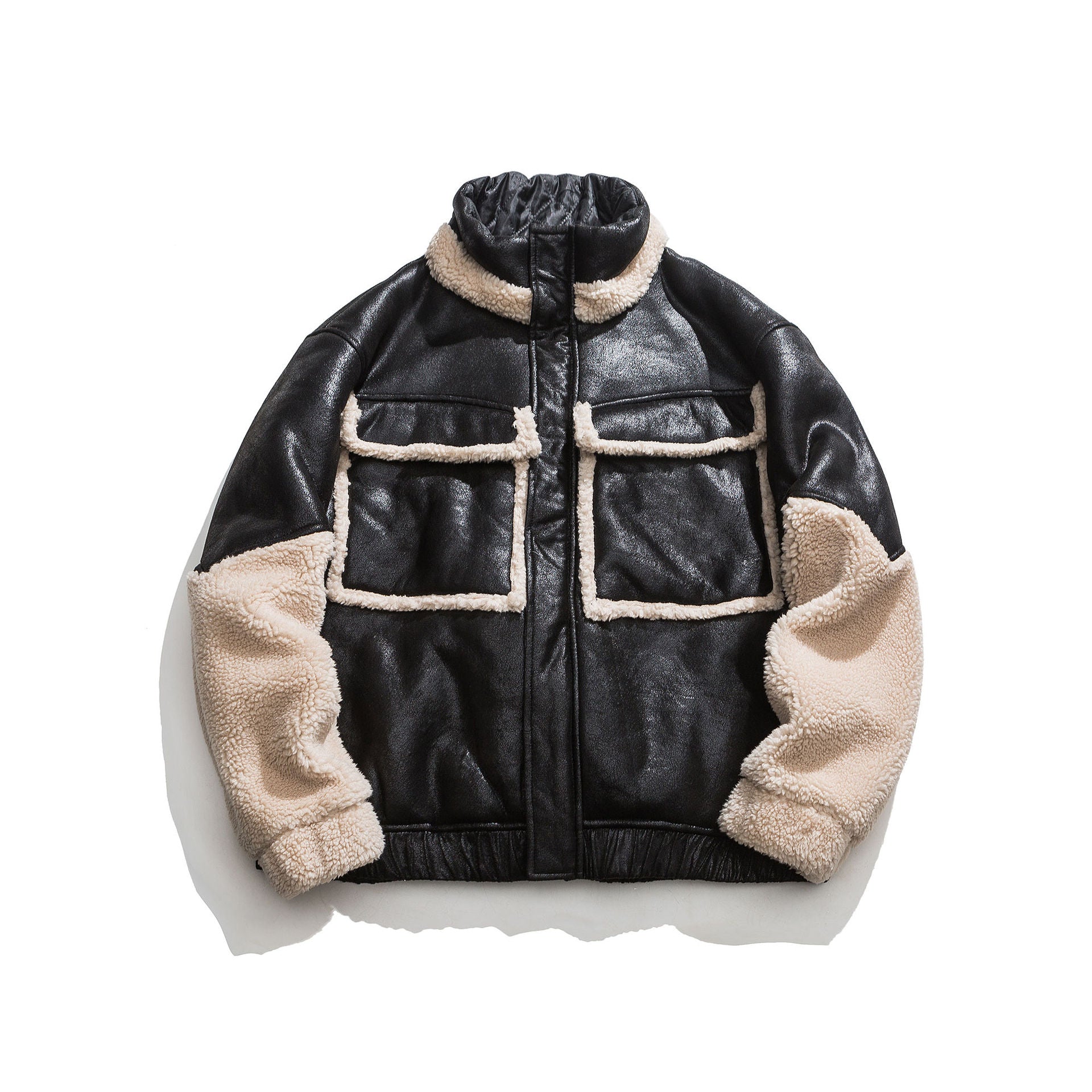 Cozy Brown & Beige Teddy Zip Jacket