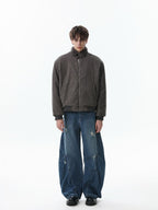 Thick Cotton Jacket With Fur Collar