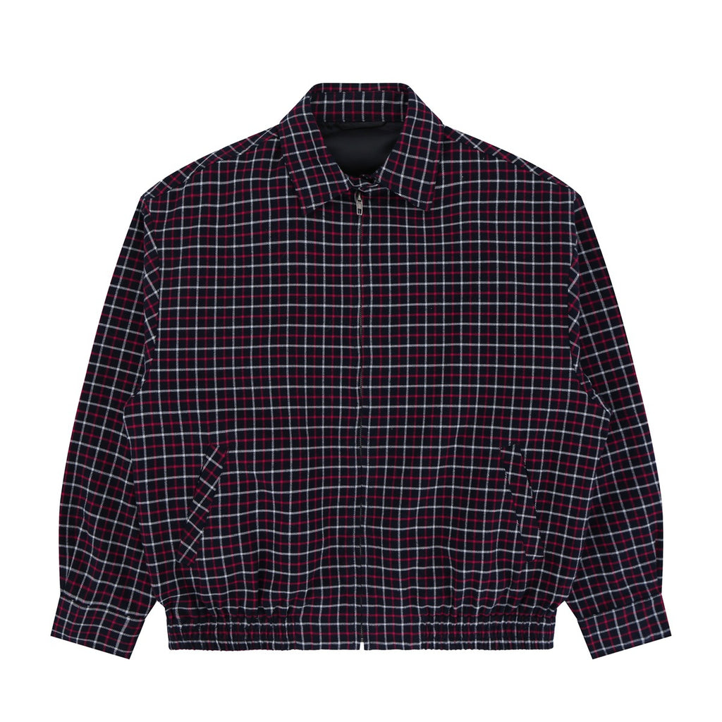 Luxury Wine Red Plaid Jacket