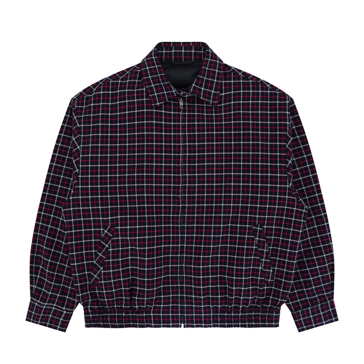 Luxury Wine Red Plaid Jacket