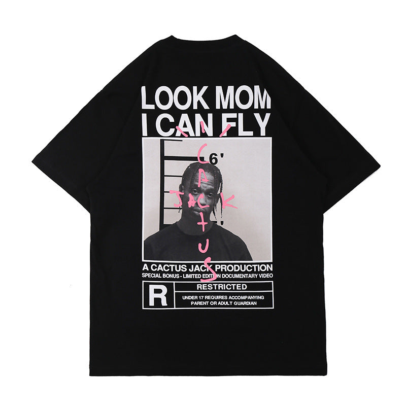 Documentary Same Style Limited Round Neck Loose Short Sleeve T-Shirt