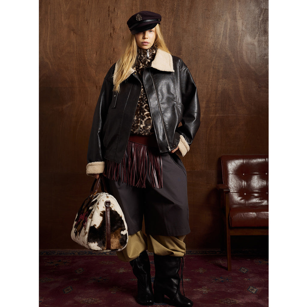 Leather And Cotton Jacket