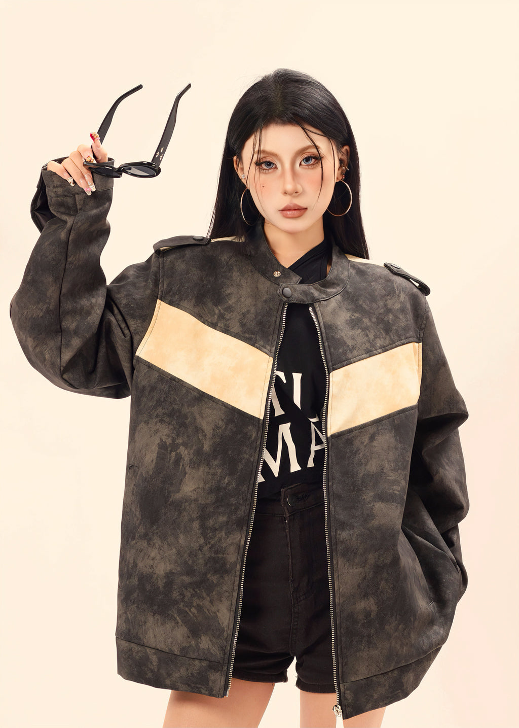 Contrast Collar Jacket