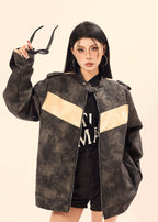 Contrast Collar Jacket