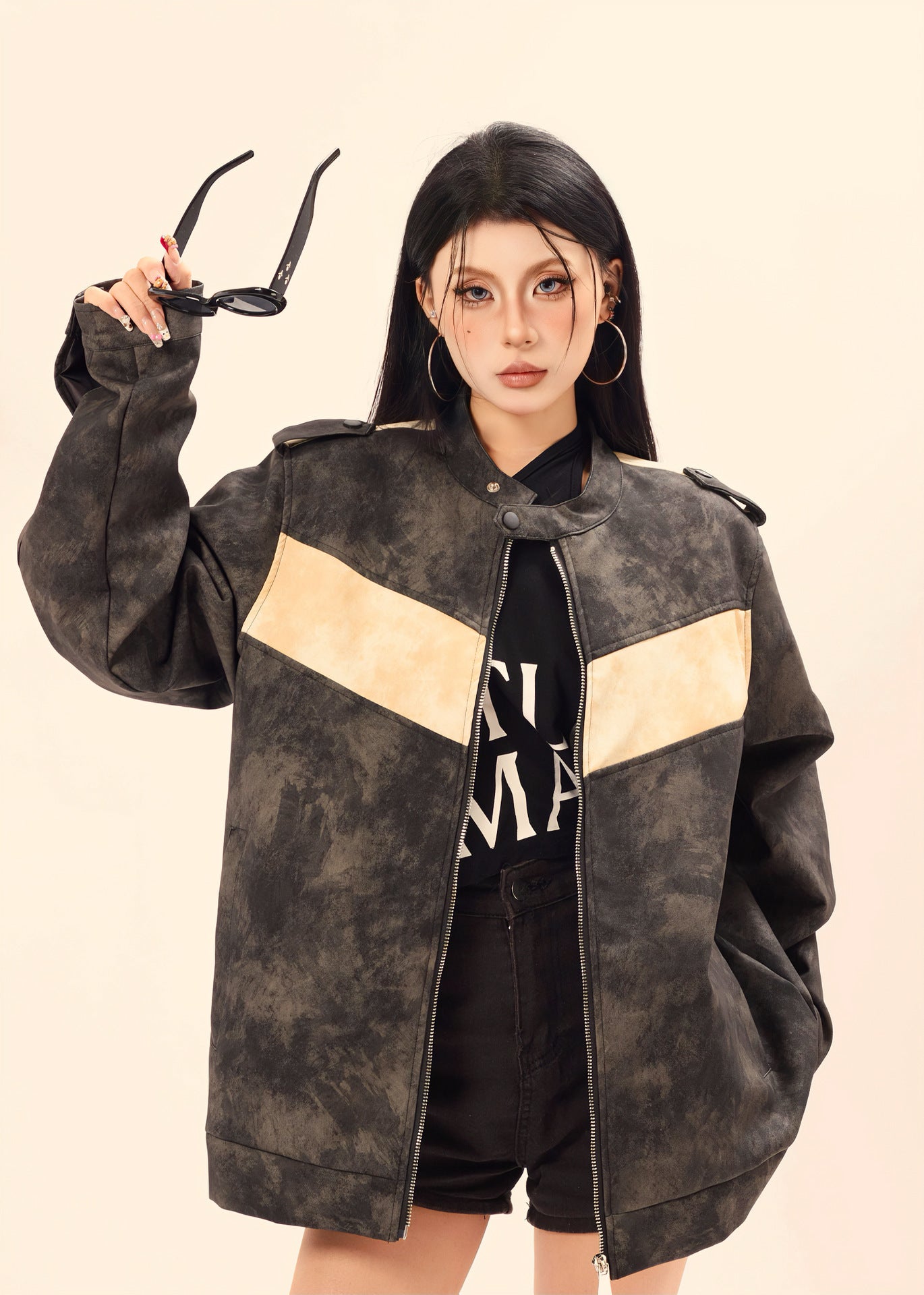 Contrast Collar Jacket