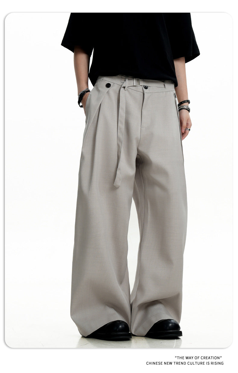 Wide-leg long pants