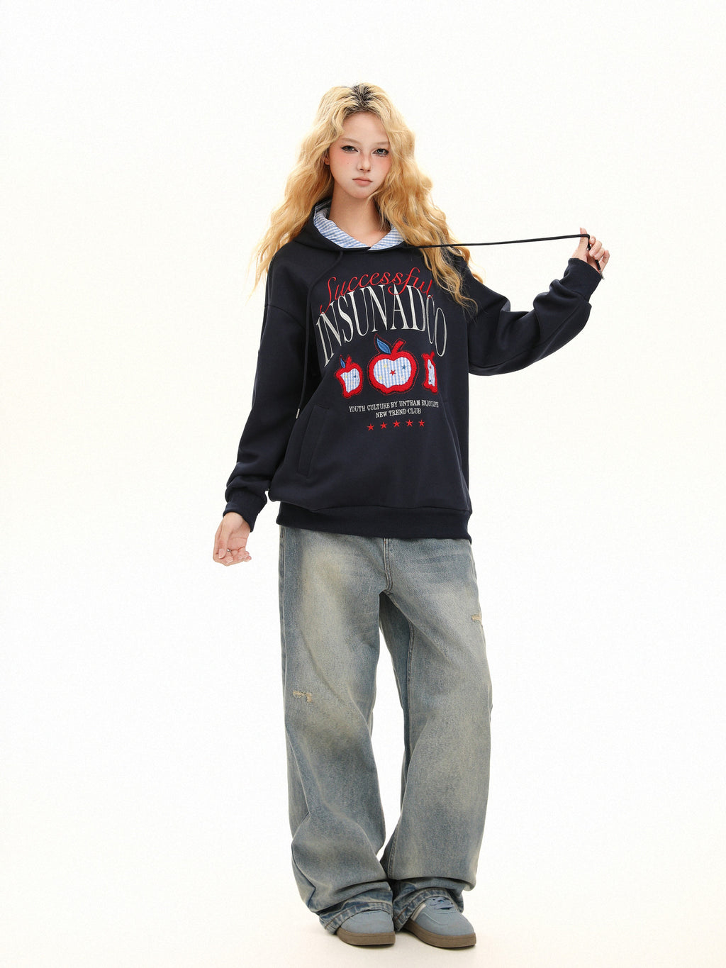 Embroidered hoodie sweatshirt