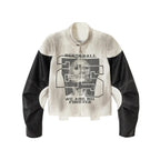 Skeleton Digital Printed Leather Jacket