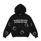 loose-fit patterned hoodie