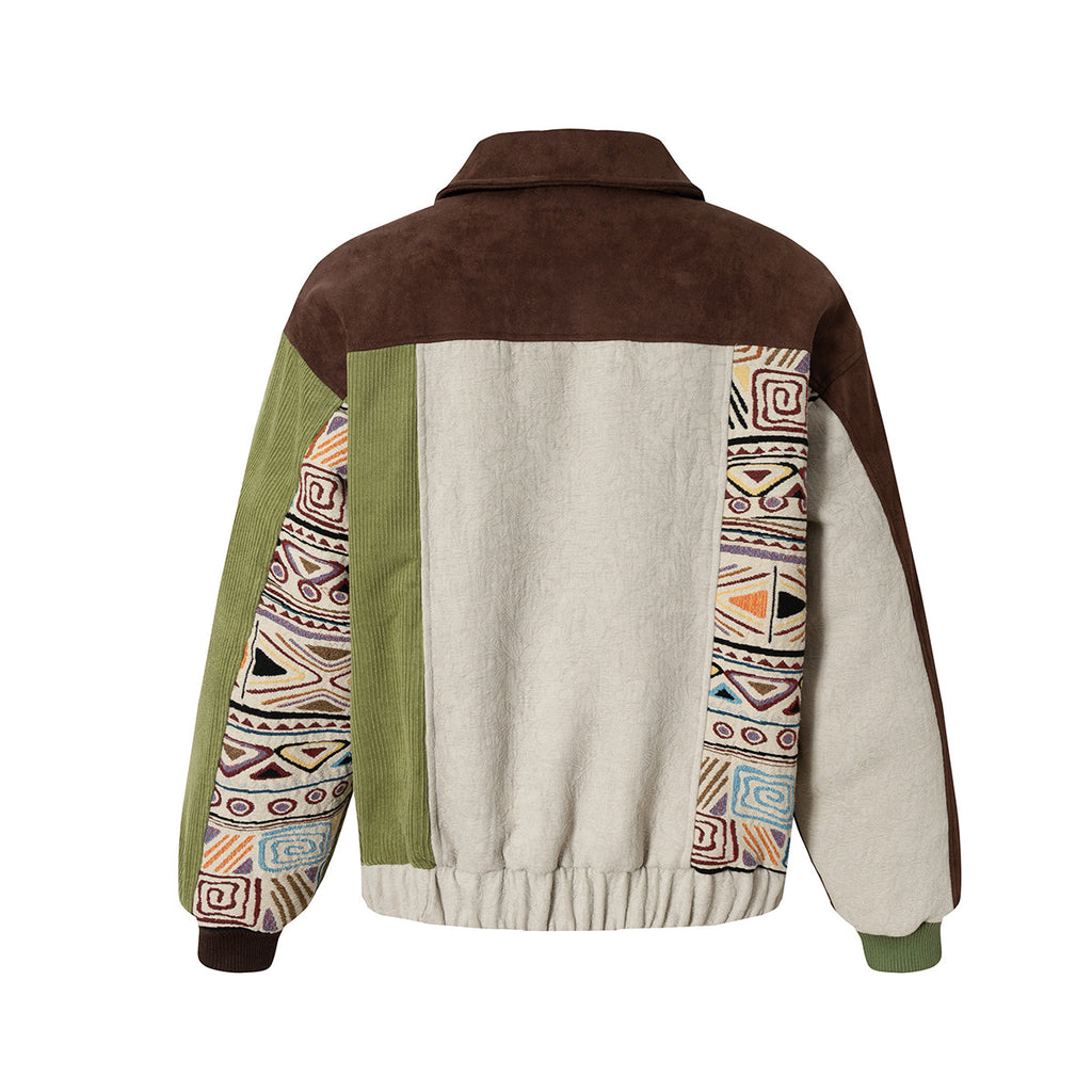 Thick Cotton Jacket With Corduroy