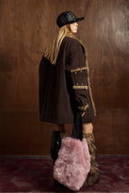 Velvet Cotton Fur Collar Coat