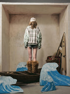 Embroidered Plaid Baseball Jacket