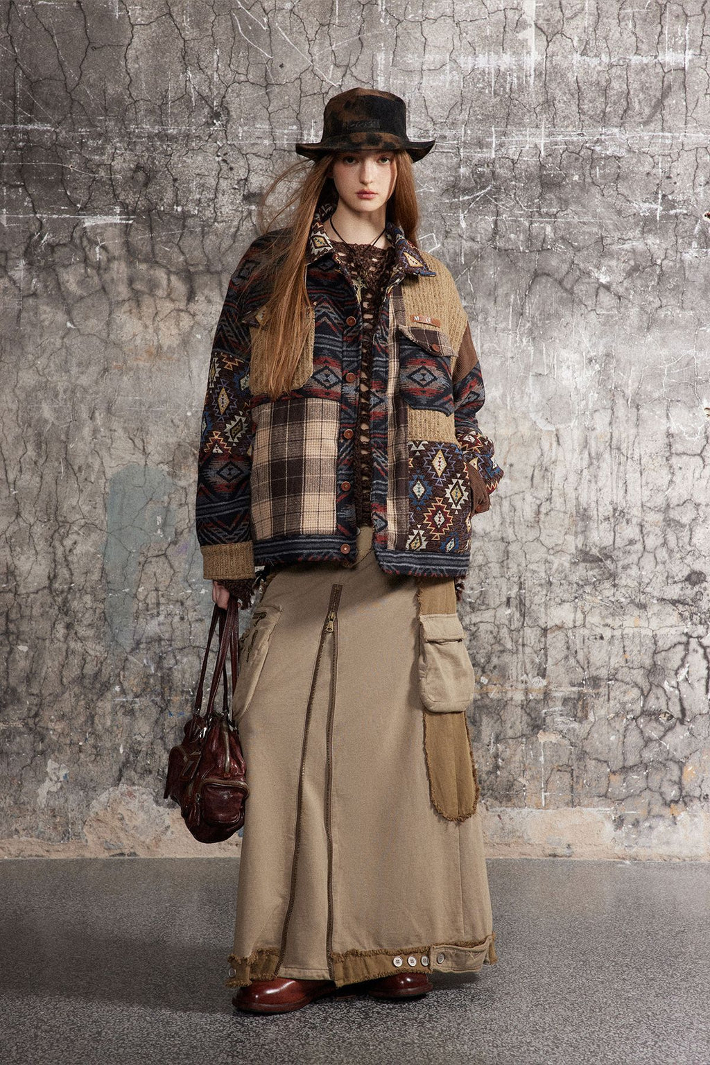 Ethnic Patchwork Pattern Jacket