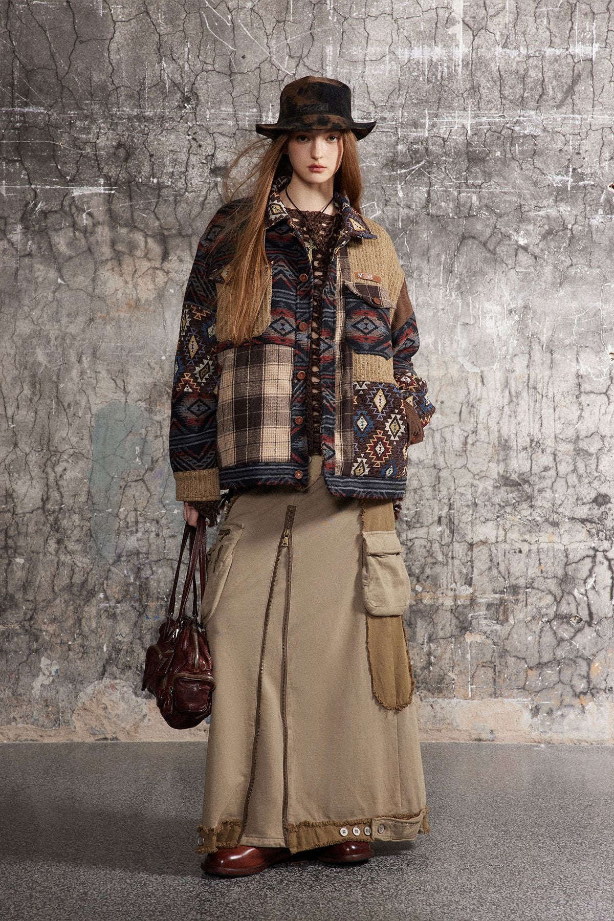 Ethnic Patchwork Pattern Jacket