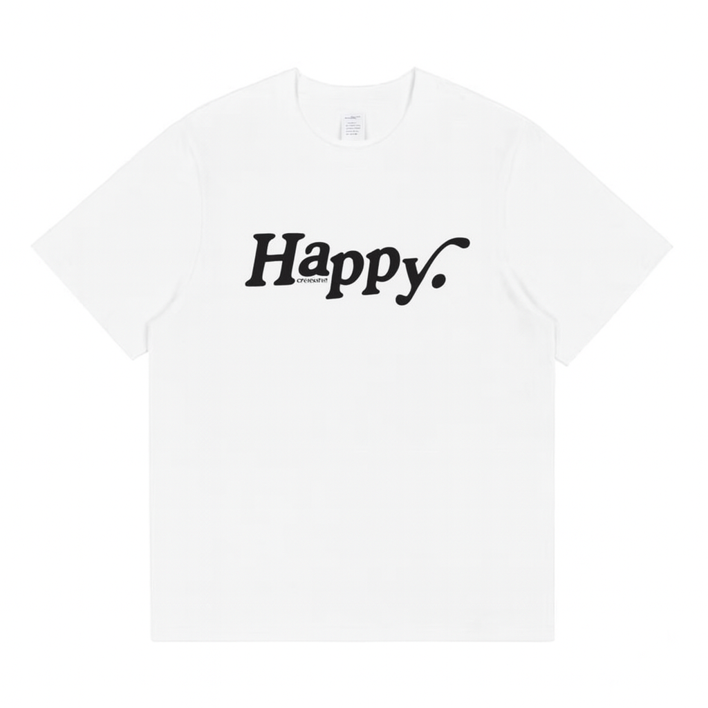 Happy Print Loose T-Shirt