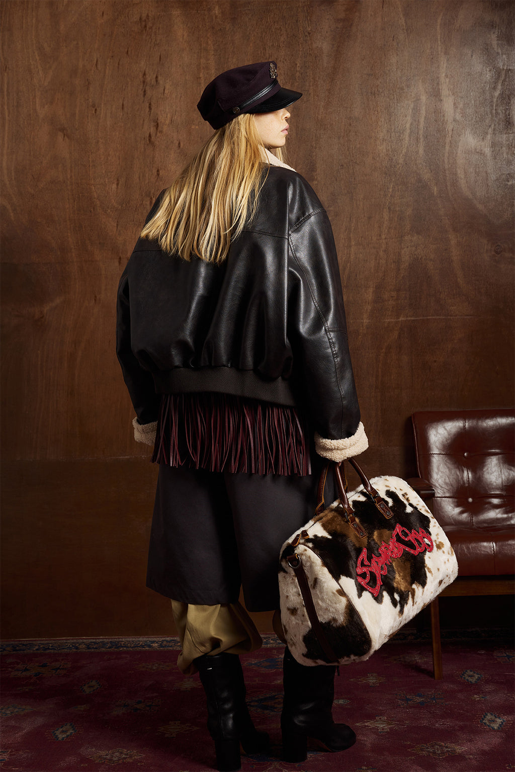 Leather And Cotton Jacket