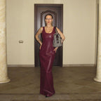 Midnight Luxe Burgundy Blaze Dress