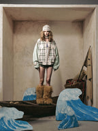 Embroidered Plaid Baseball Jacket