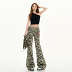Camouflage Flare Trousers