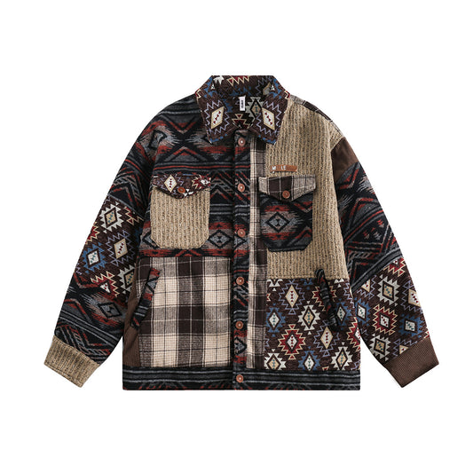 Ethnic Patchwork Pattern Jacket