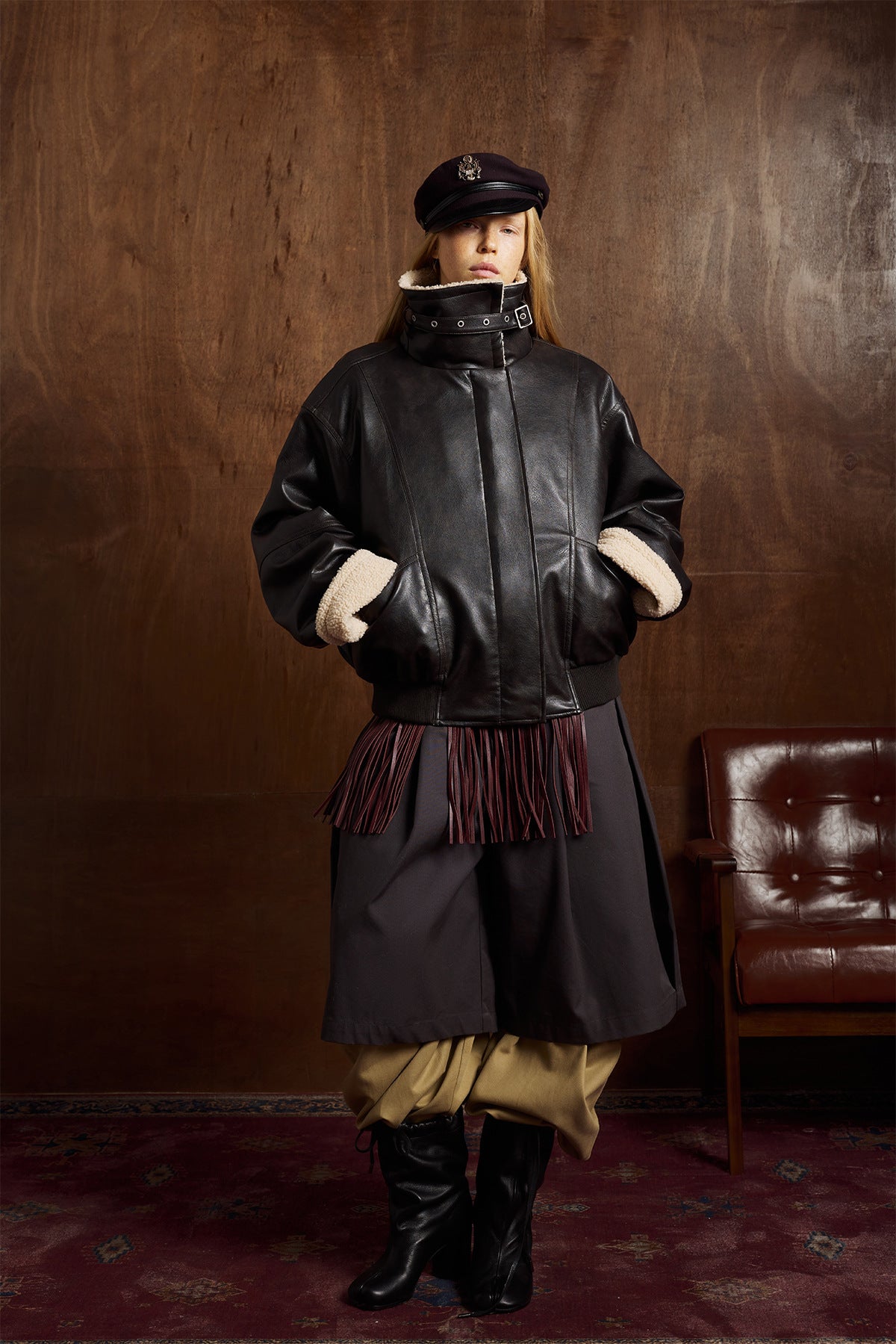 Leather And Cotton Jacket