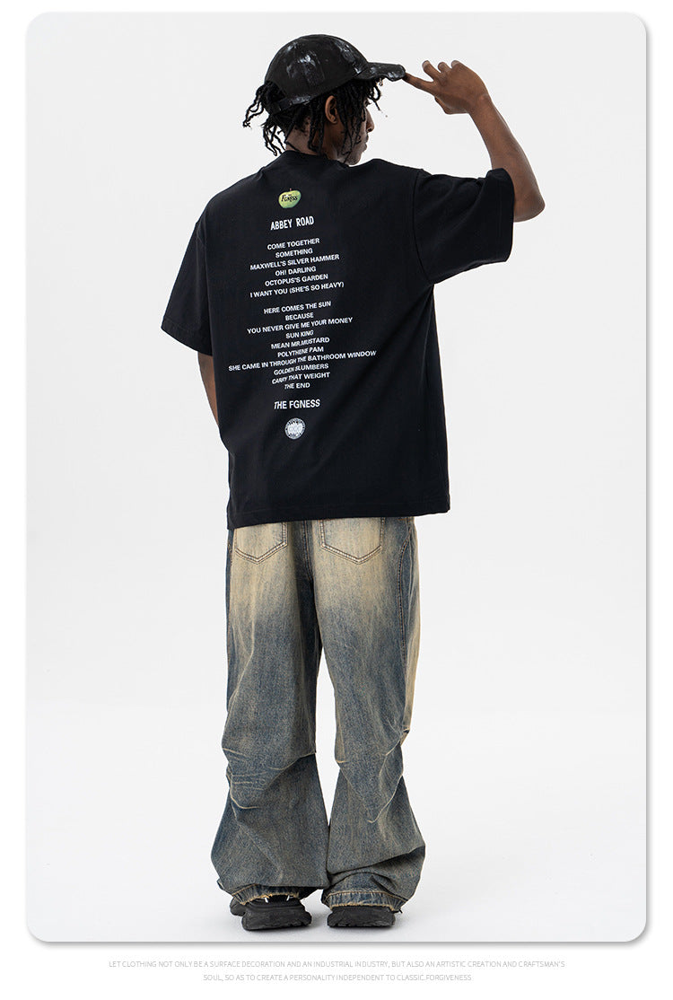 Men's Short Sleeve Rock Print T-Shirt