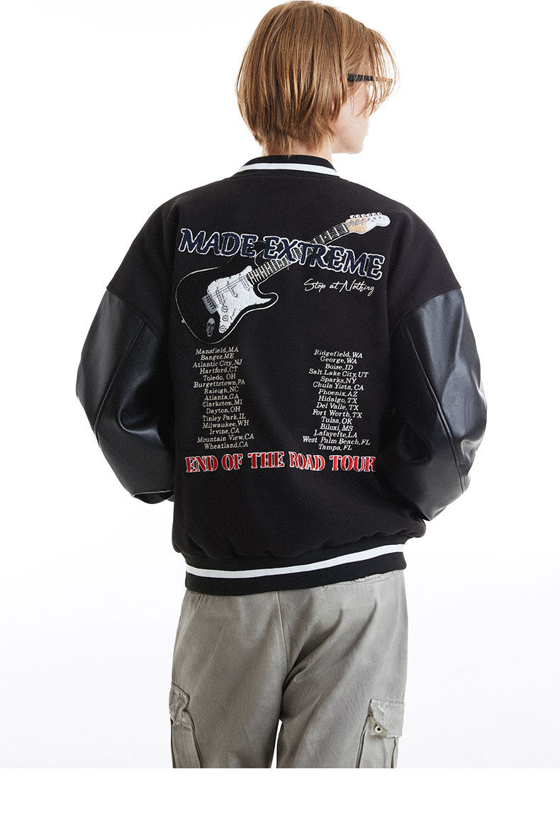 Leather Baseball Jacket