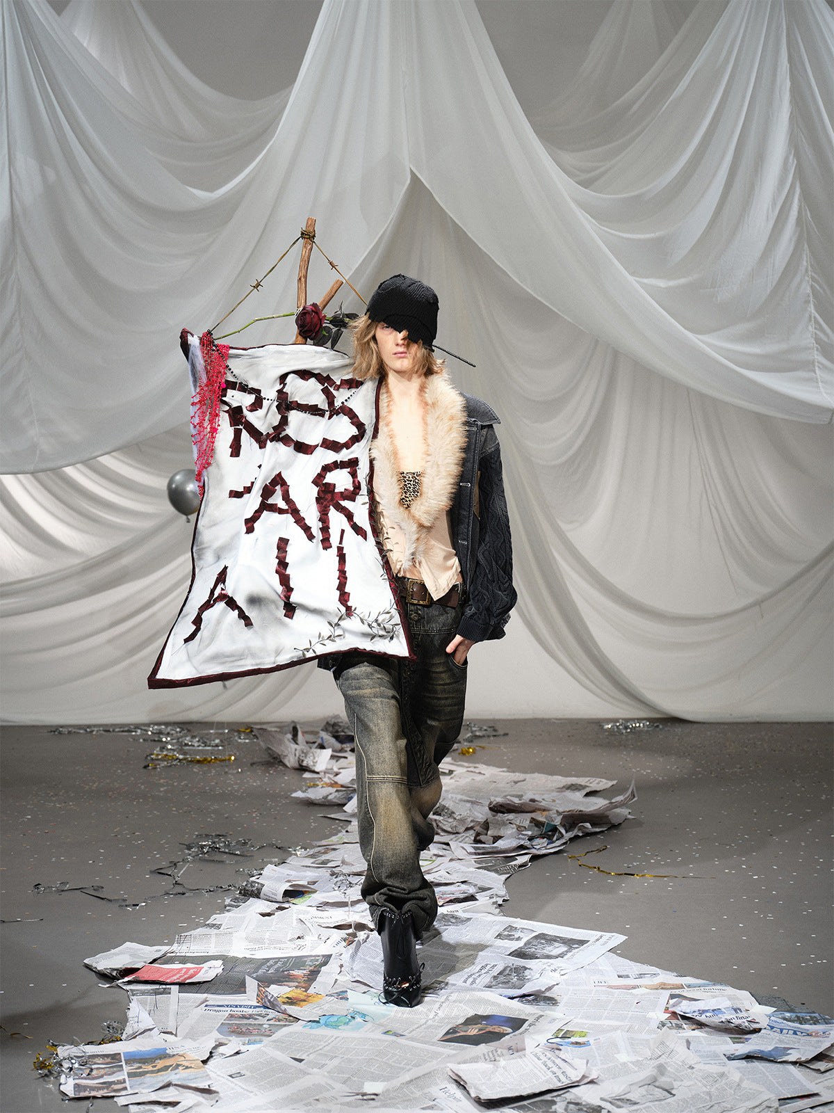 Knitted Sleeve Cotton Jacket